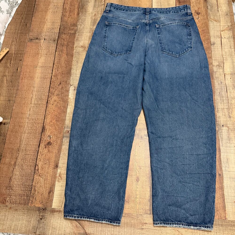 Madewell Women's Medium Denim The Curvy Balloon Jeans Sz 32 Horseshoe Streetwear - Picture 7 of 7